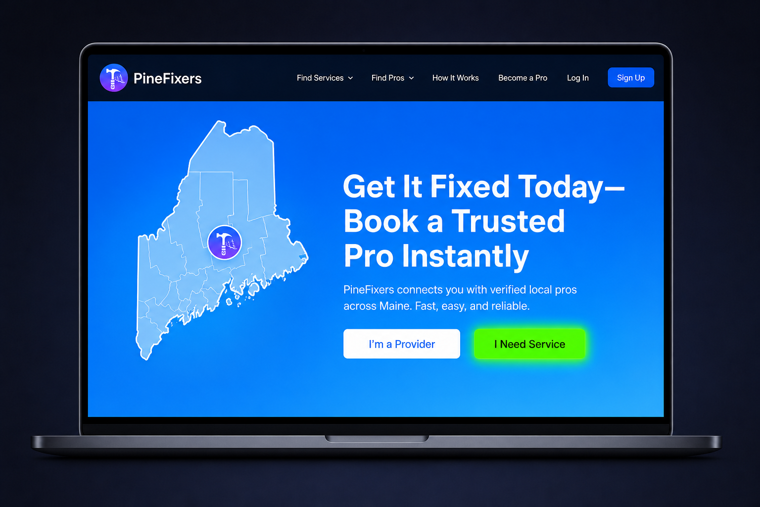 PineFixers home services marketplace platform